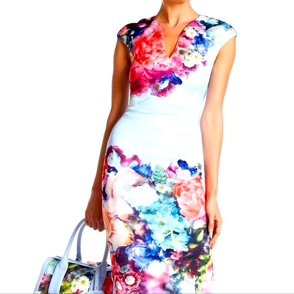 Ted baker fitted  dress 3 US size 8 .
